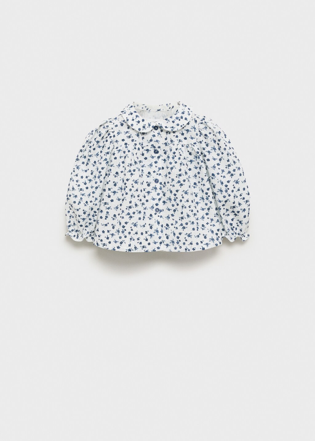 Floral-print cotton blouse - Off White