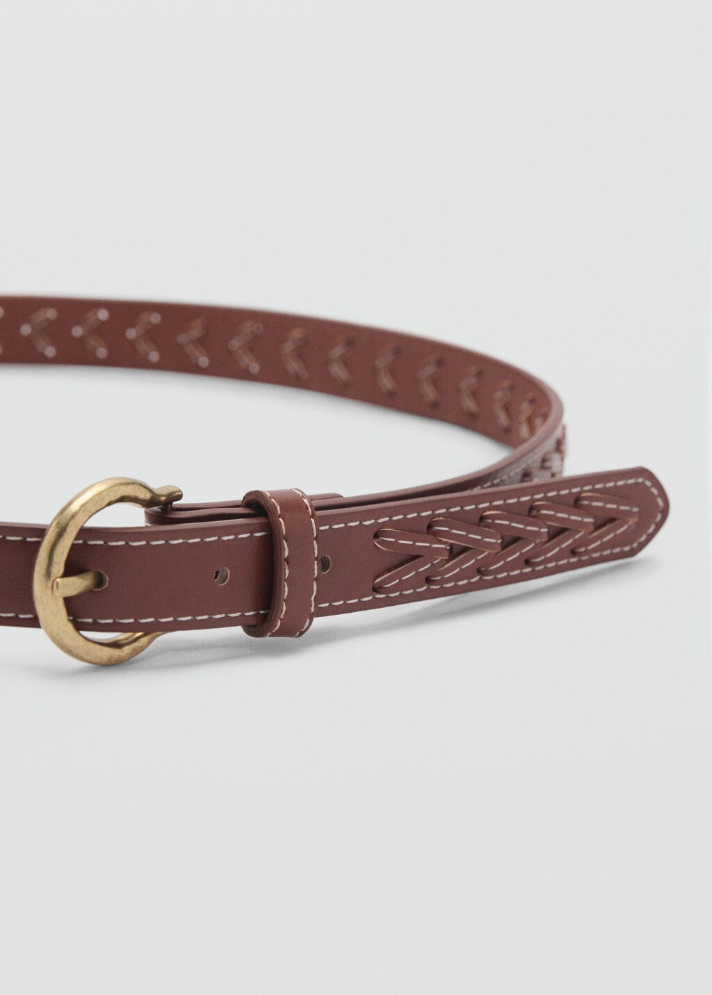 Braided belt - Brown