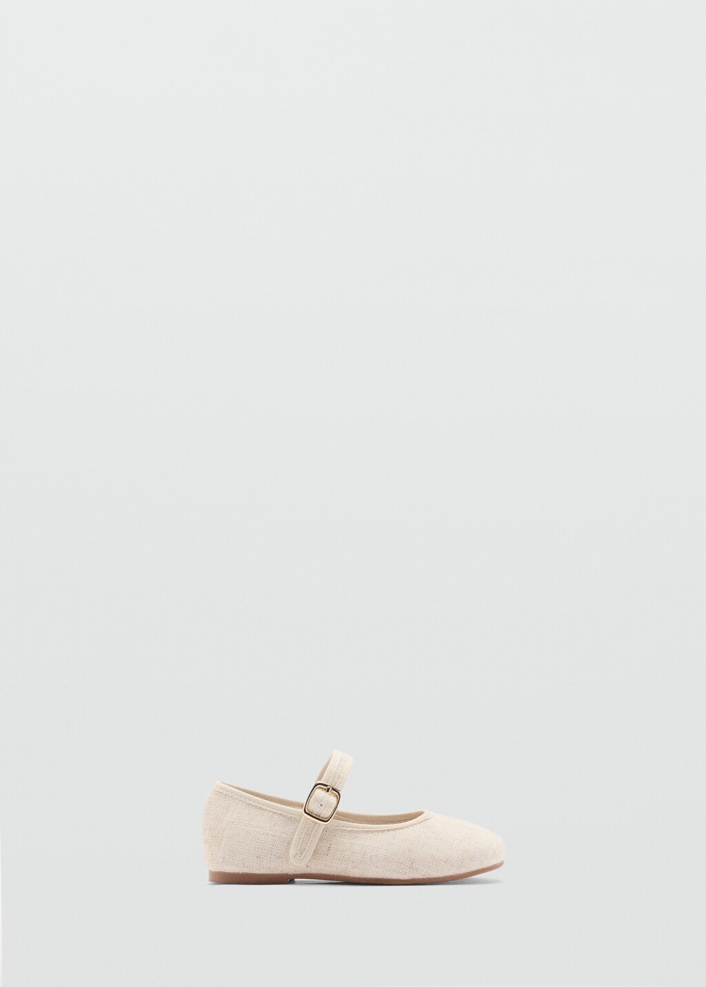Round-toe ballet flats with buckle - Sand