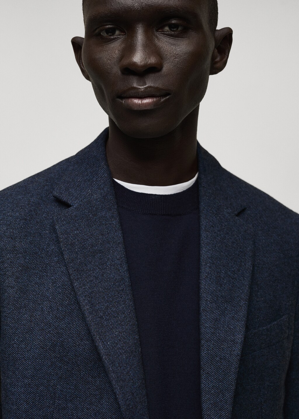 Slim fit wool blend blazer - Khaki