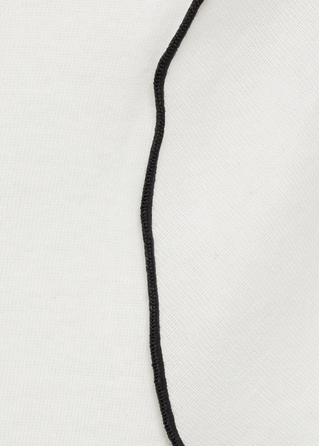 Crop top t-shirt with contrasting trim - Medium Brown