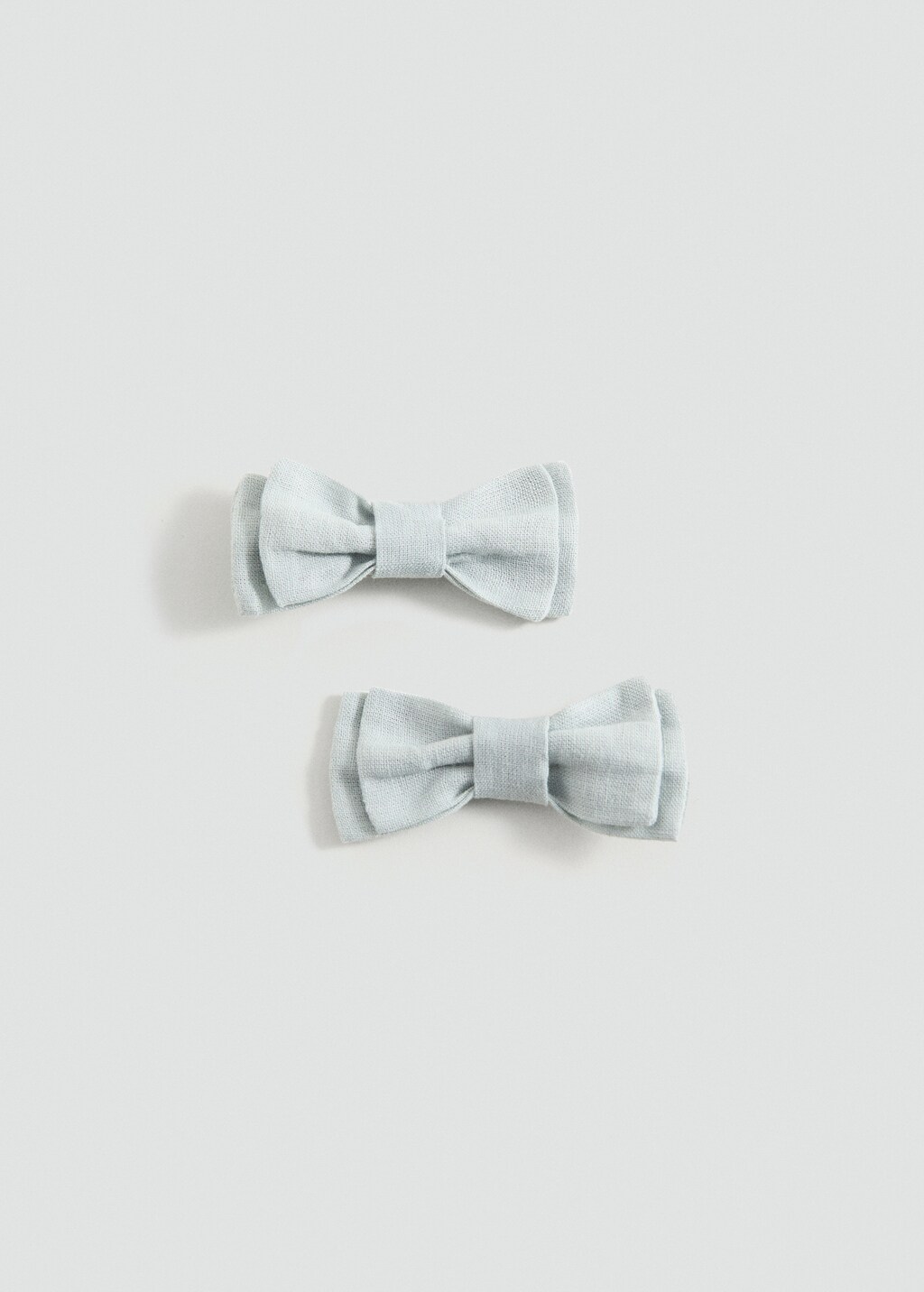 2 pack bow hairclip - Aqua Green