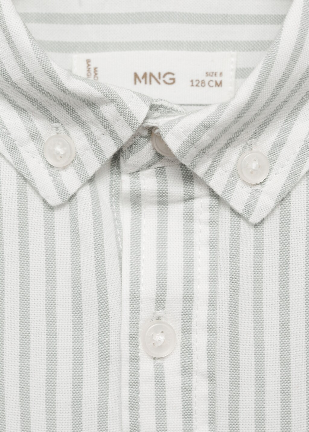 100% cotton Oxford striped shirt - Green