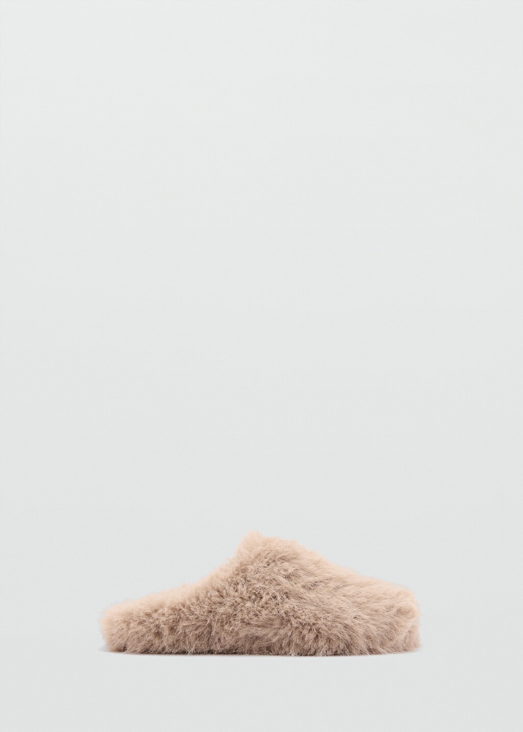 Slippers with fur effect - Medium Brown