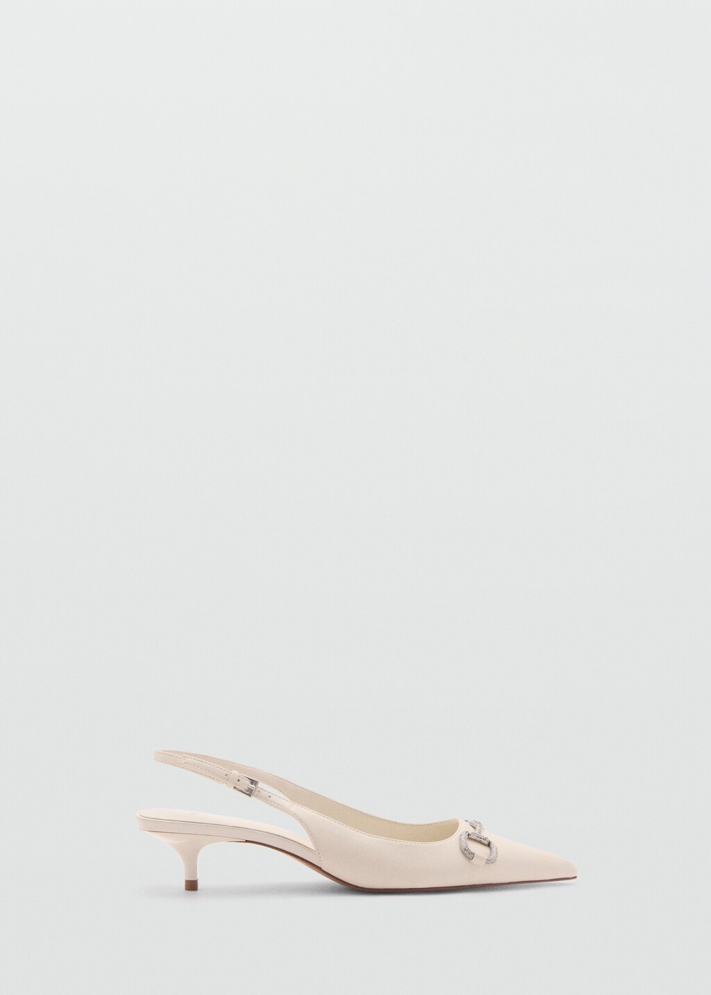 Crystal sling back shoes - Beige