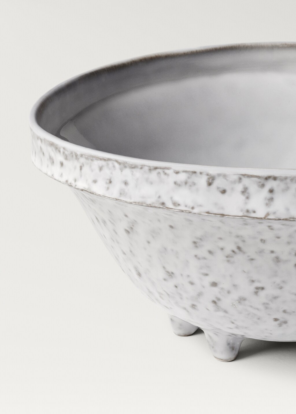 Regular stoneware salad bowl - White