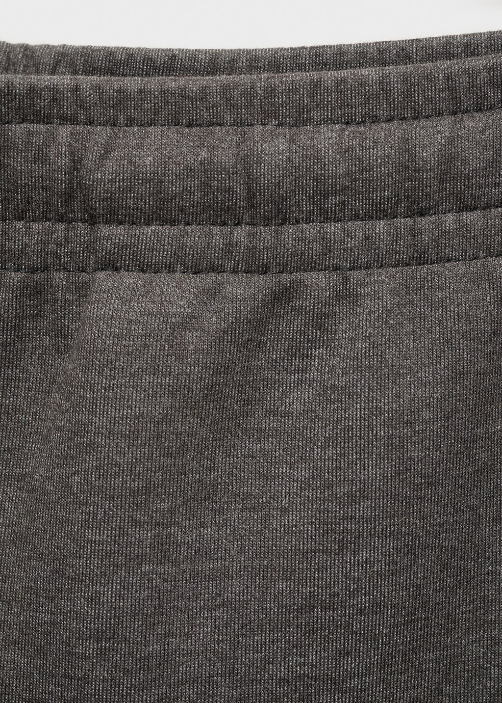 Cotton joggers embroidered detail - Medium Heather Grey