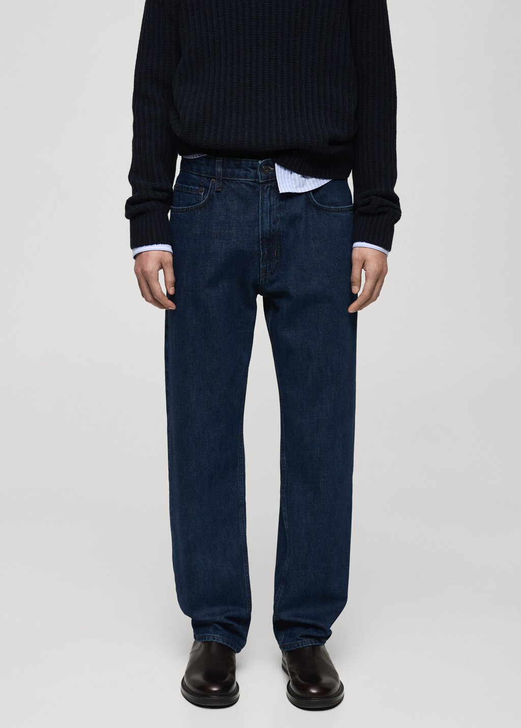 Moby straight-fit black jeans - Black denim