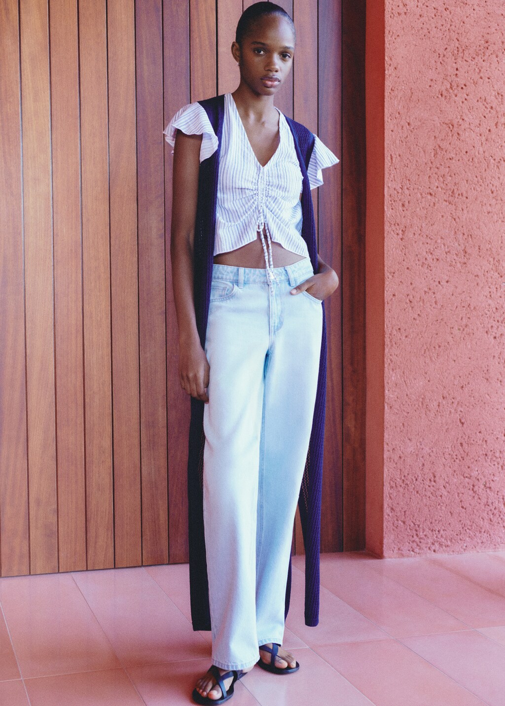 Long gilet - Dark Navy