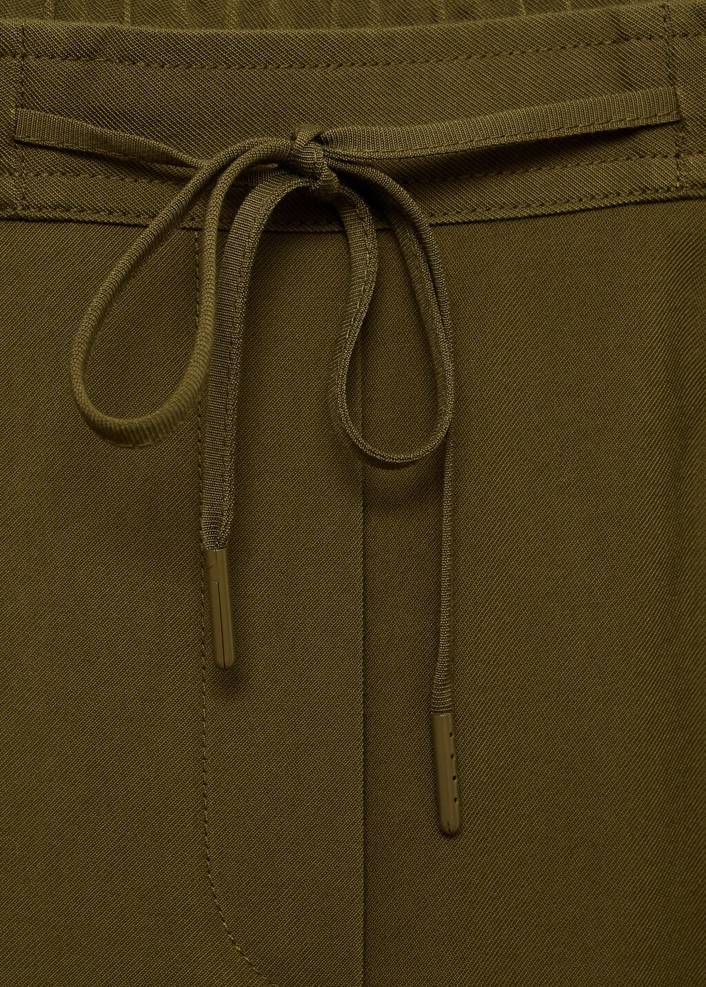 Elastic waist flowy trousers - Beige