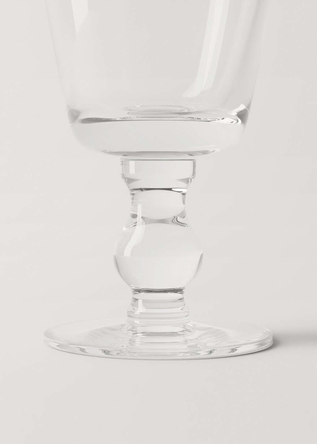 Hand-blown stem glass - Ice Grey