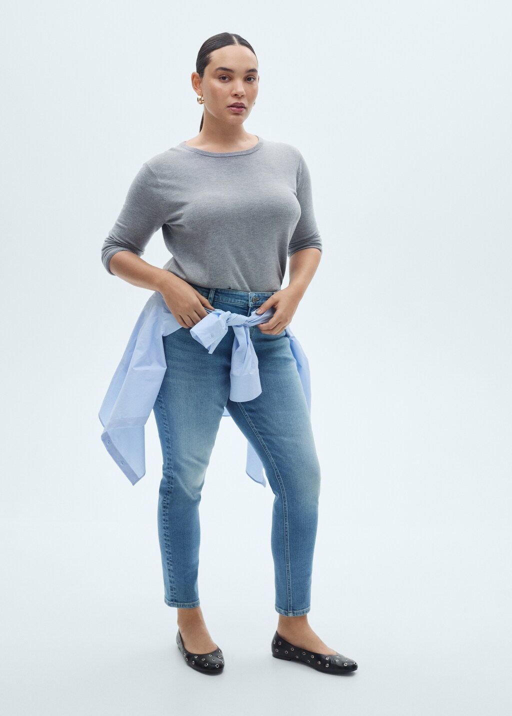 Mid-rise skinny jeans - Dark Blue