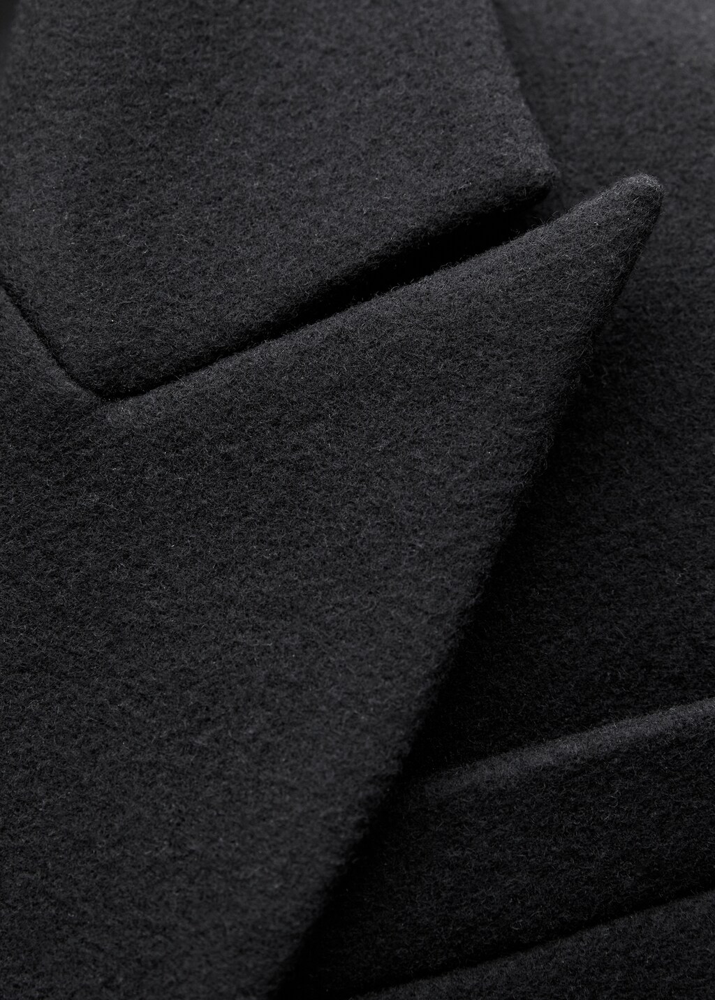 Structured wool coat - Black