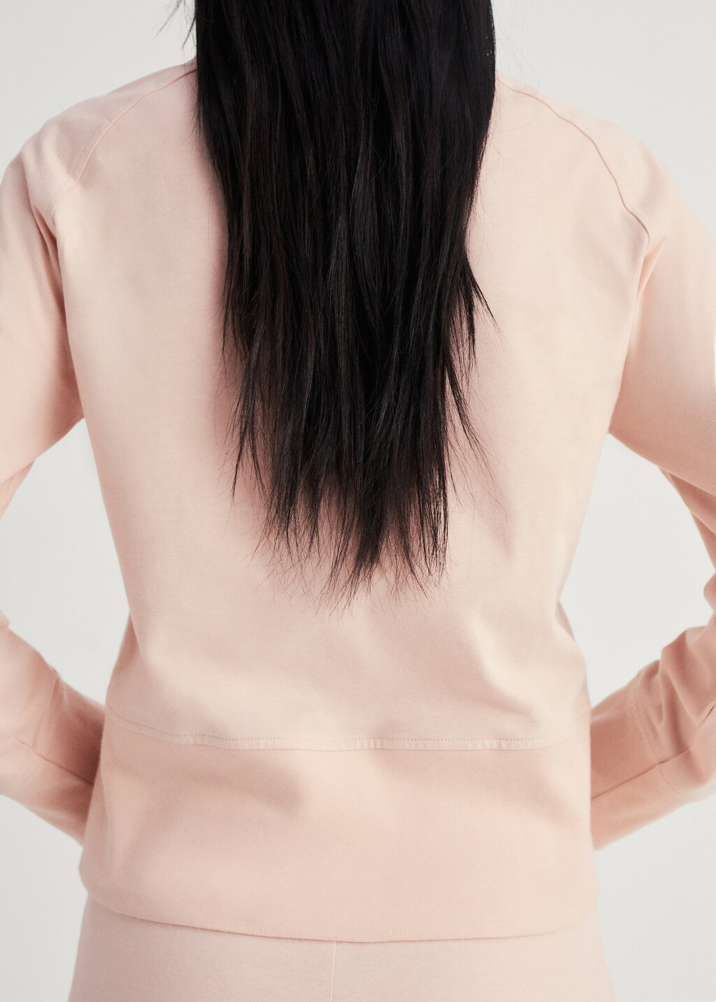 Cotton sweatshirt with soft finish - Aqua Green