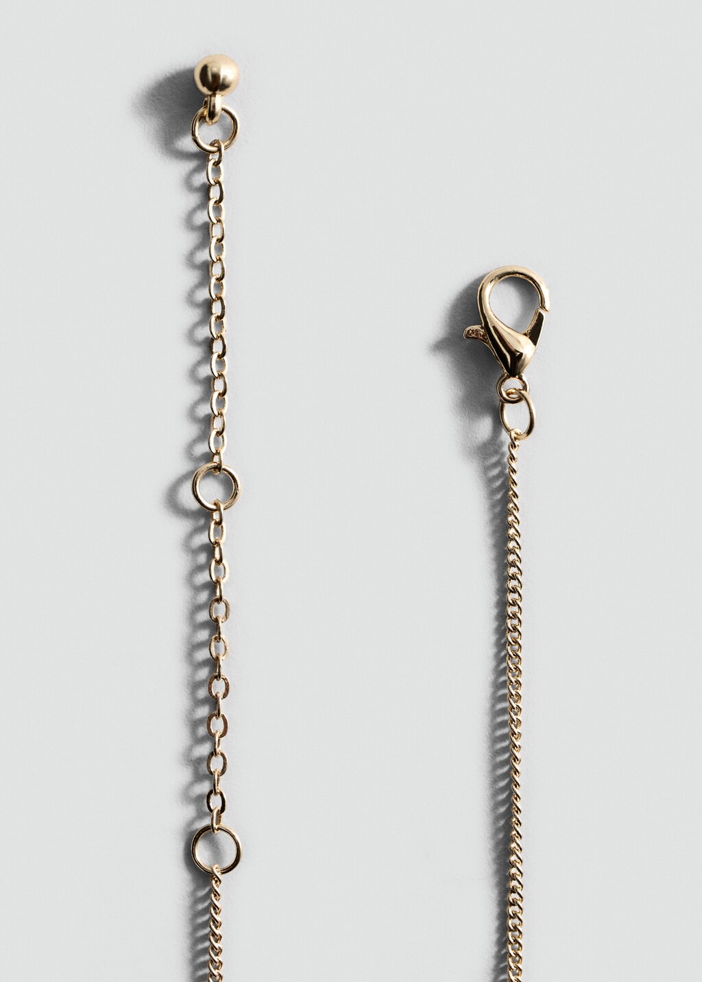 Chain necklace with hoop - Gold