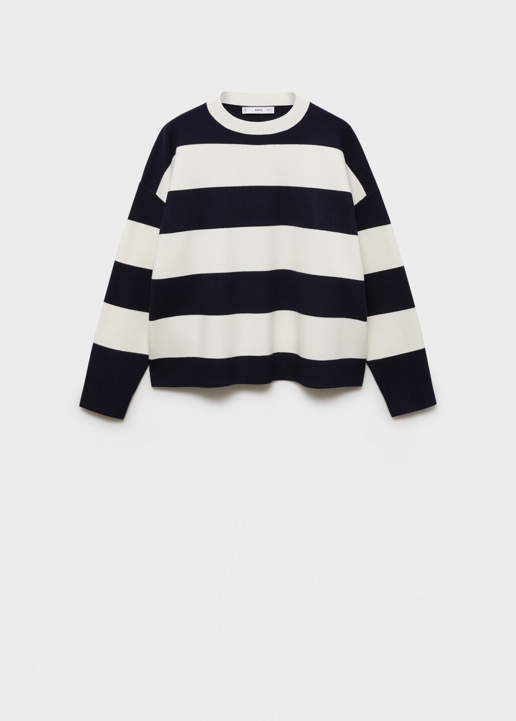 Round-neck striped sweater - Red
