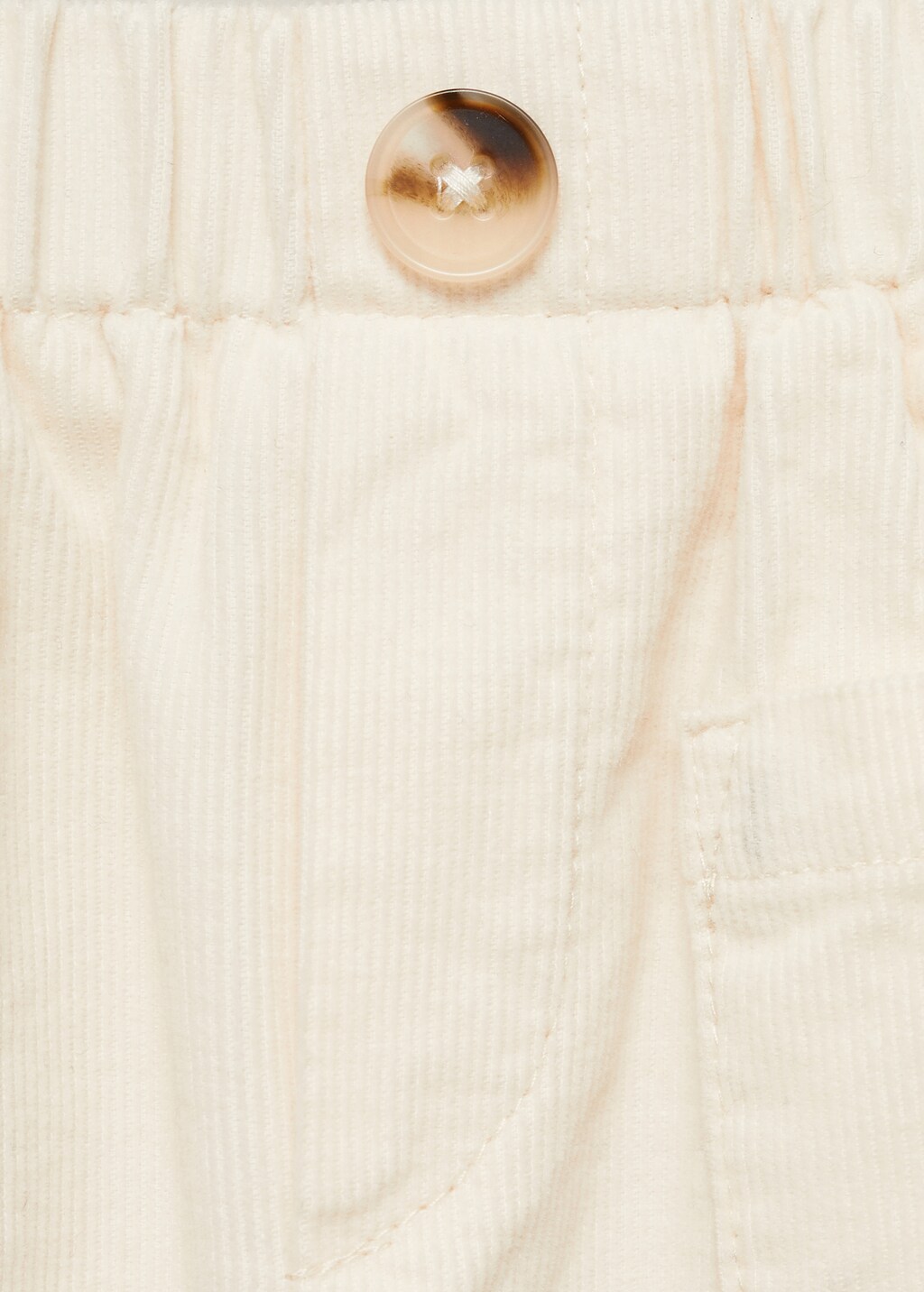 Pockets corduroy trousers - Ecru