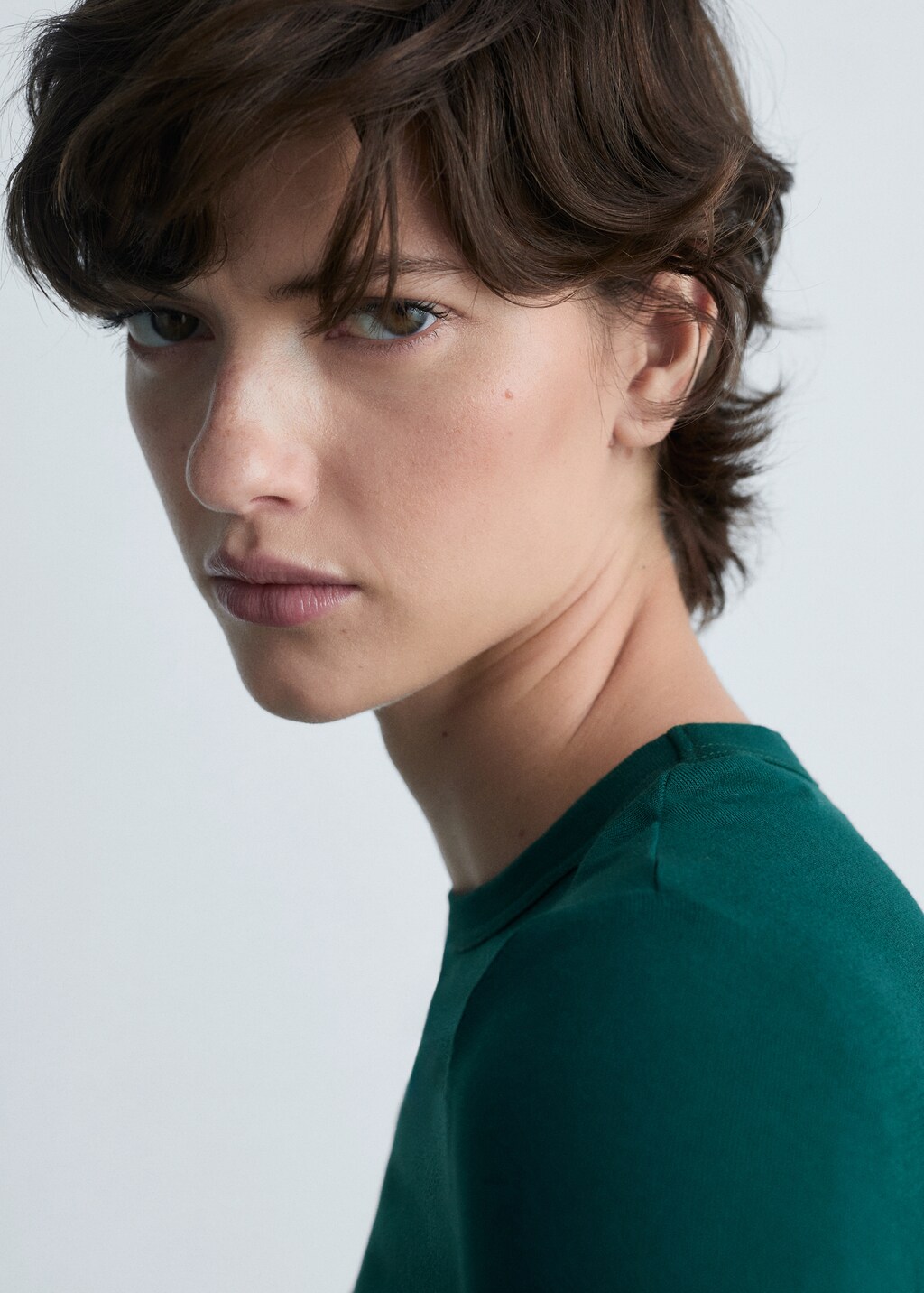 Long-sleeved fitted t-shirt - Black