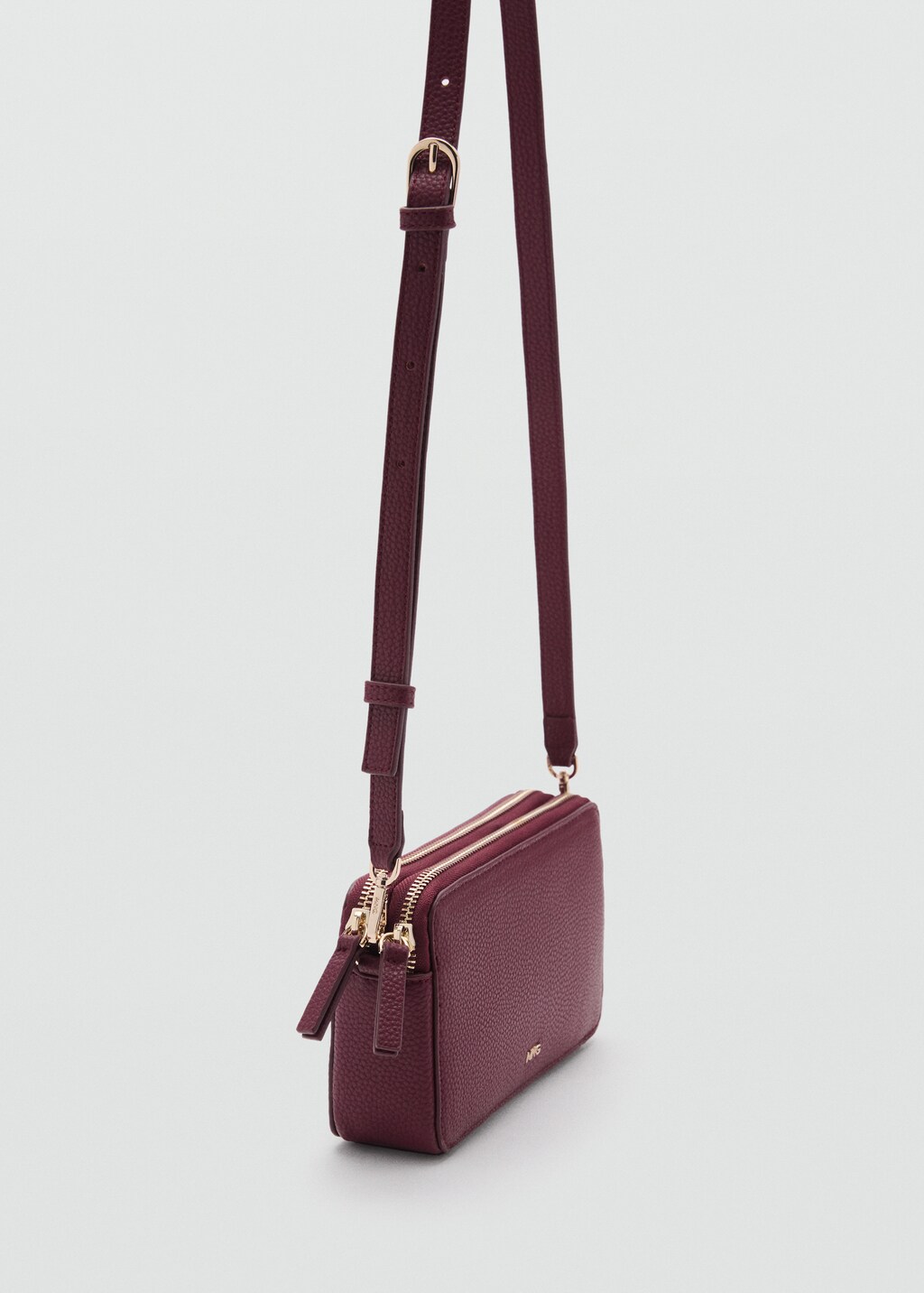 Shoulder bag with double zip - Black