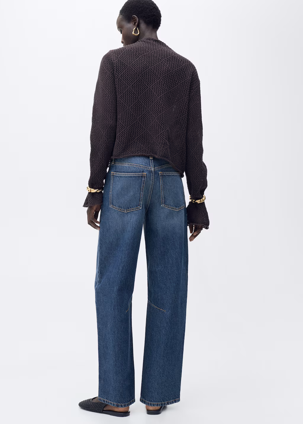 High-rise balloon jeans - Dark Blue