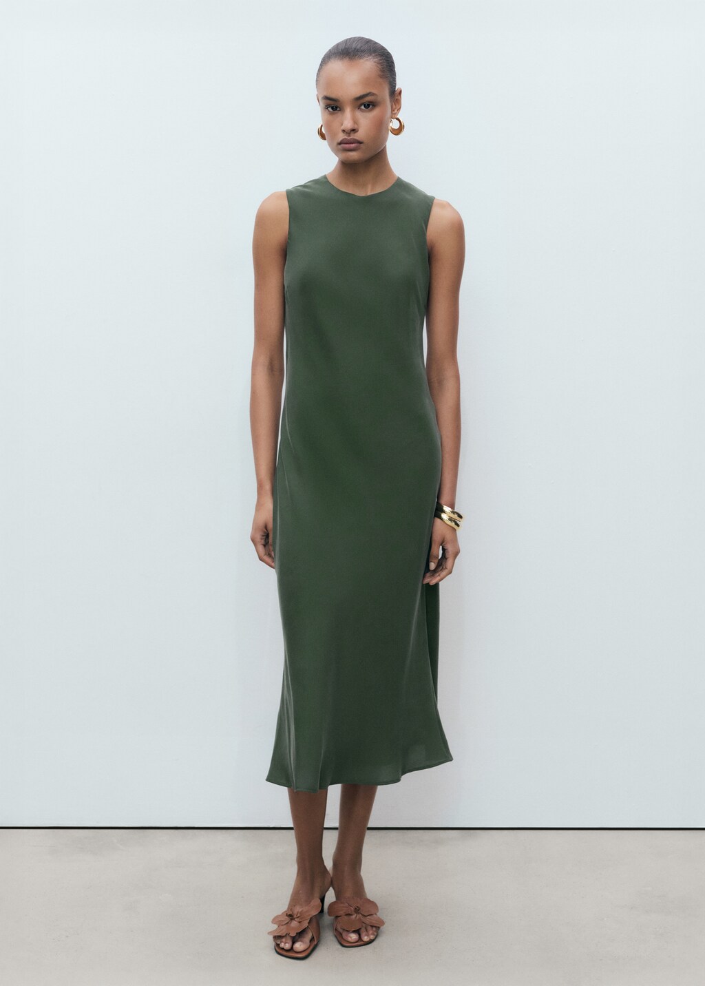 Shift midi dress - Green
