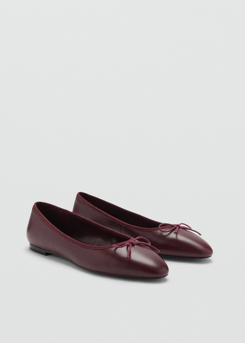 Leather ballet flats - Medium Brown