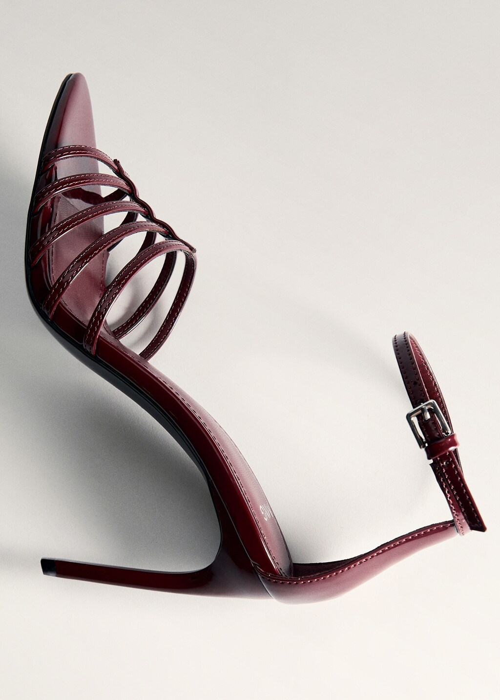 Strappy heeled sandals - Burgundy