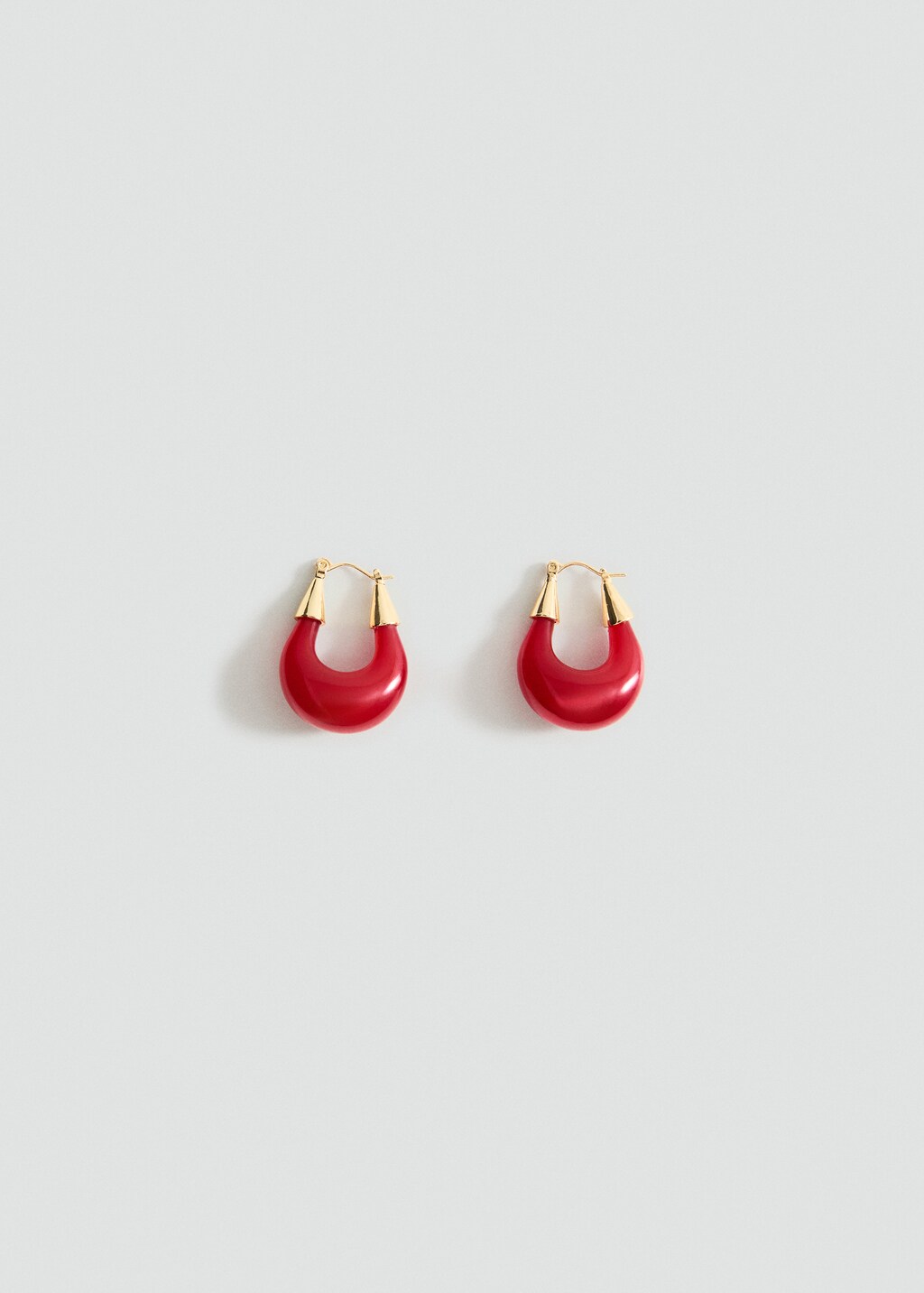 Mixed hoop earrings - Red