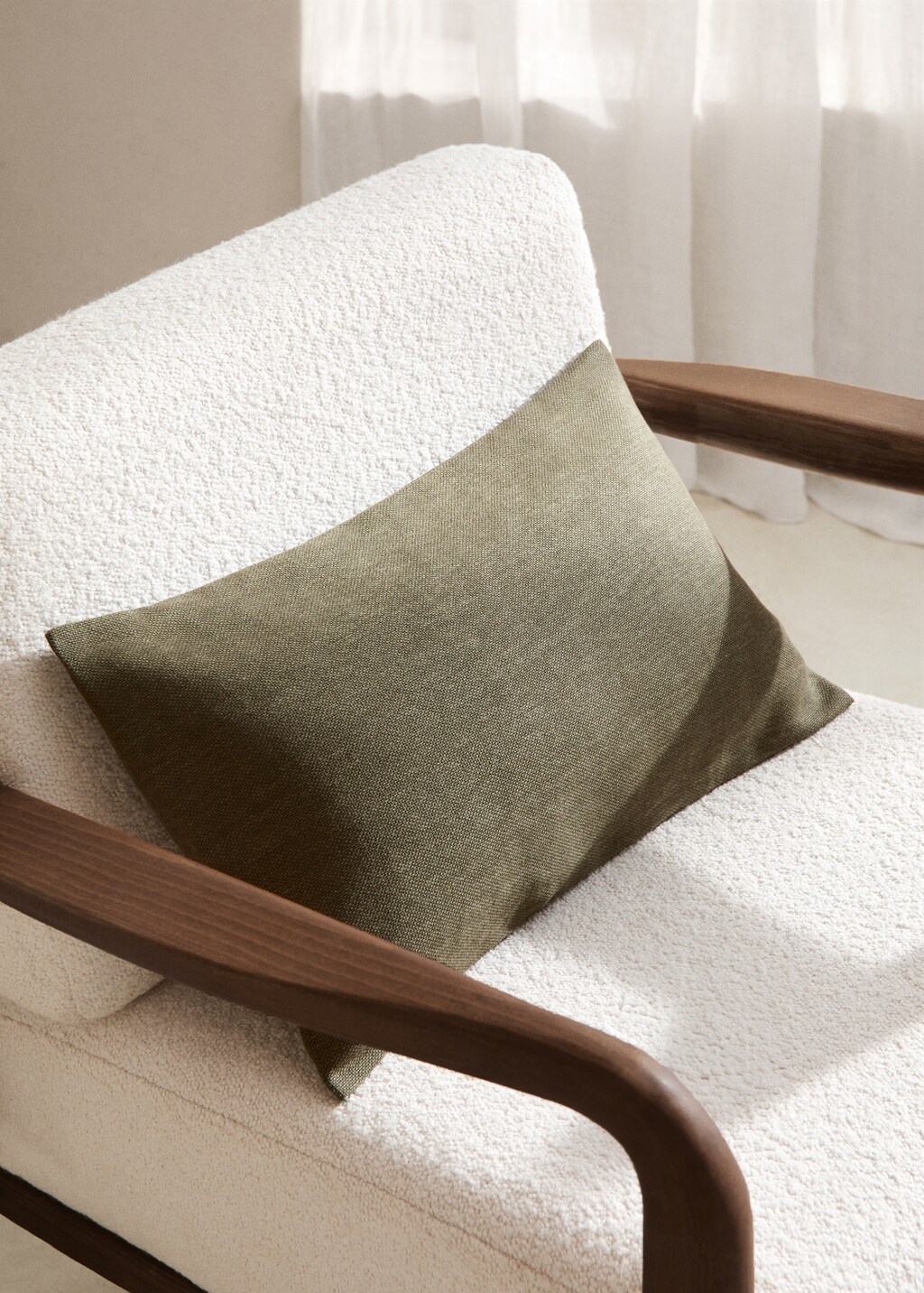 100% cotton cushion cover 30x50cm - Sand