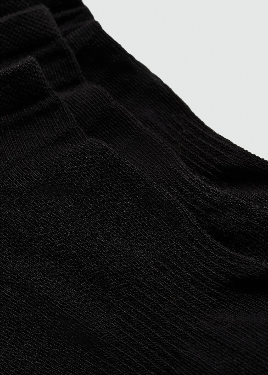 Pack of 3 plain cotton socks - Black