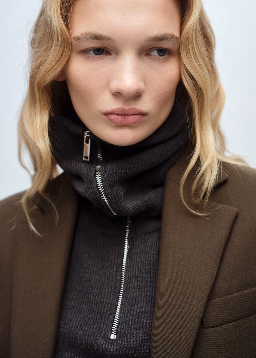 Straight-fit suit jacket - Khaki