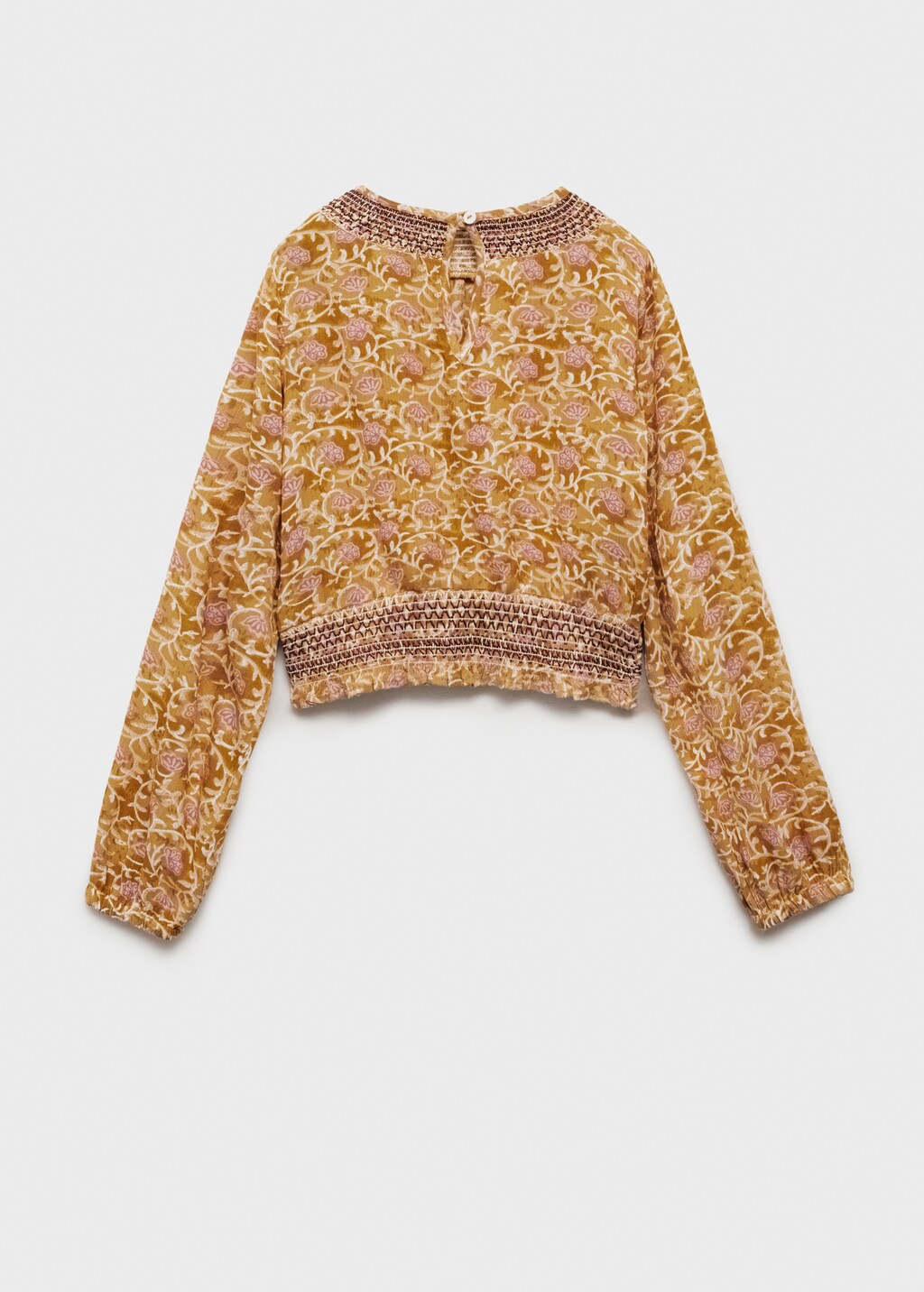 Flowy printed blouse - Ochre