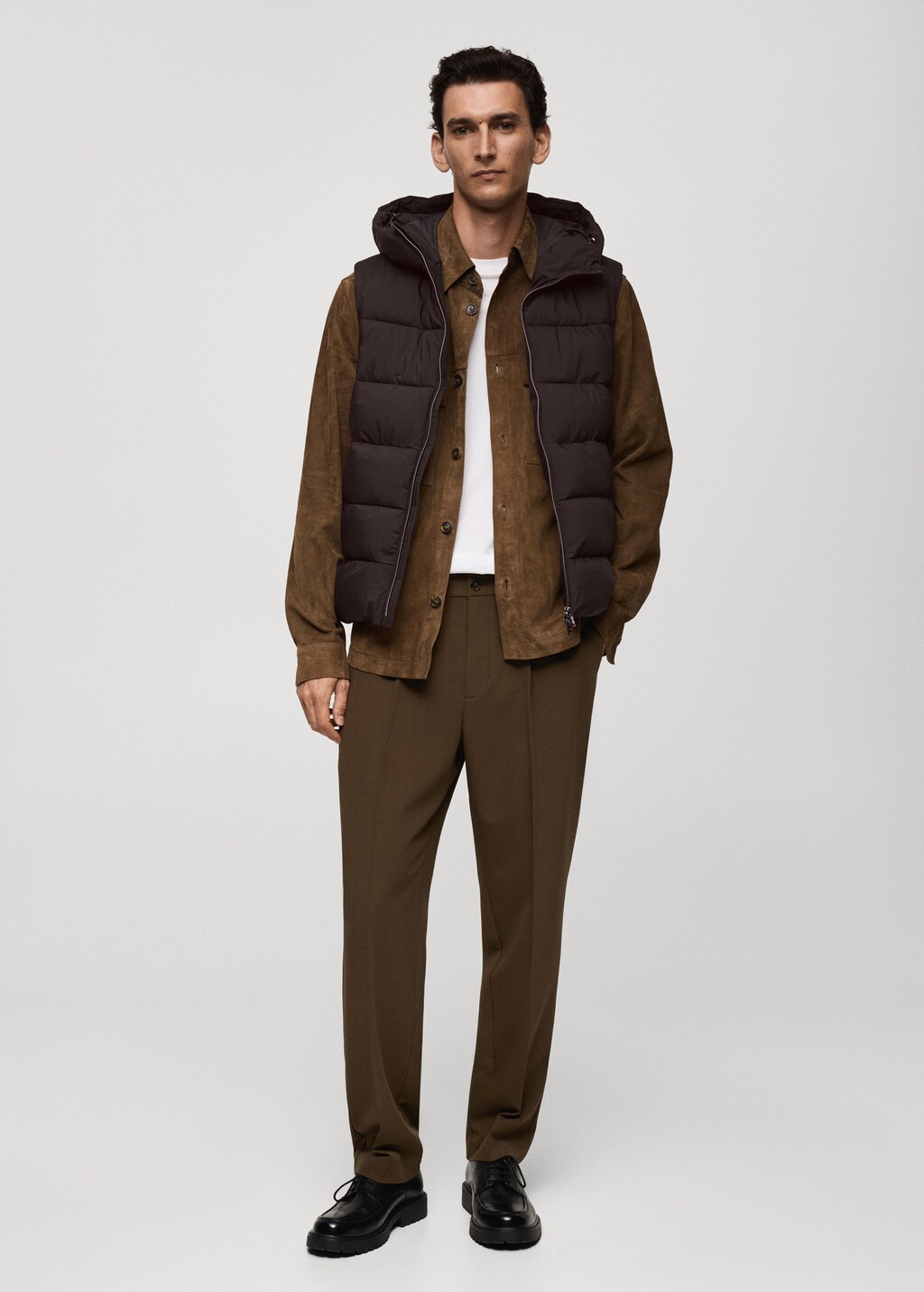 Water-repellent quilted gilet - Dark Navy