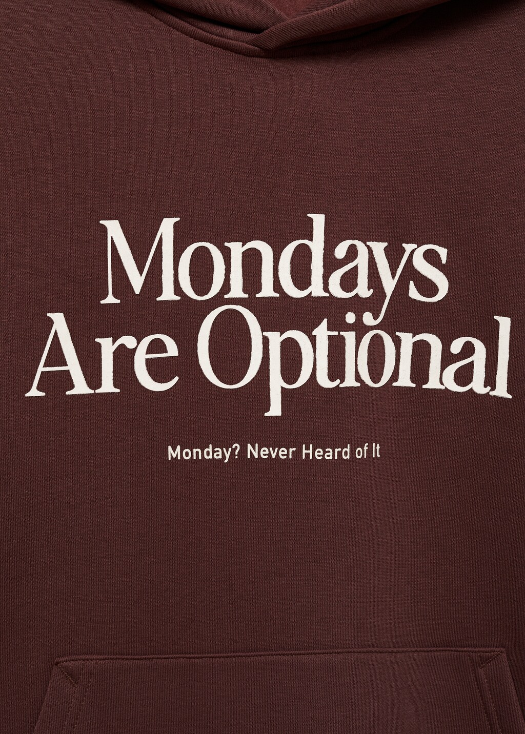 Printed cotton sweatshirt - Burgundy