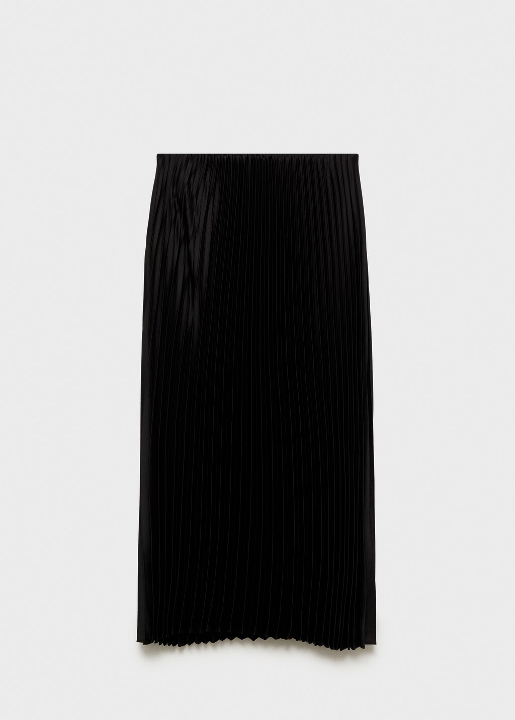 Straight pleated skirt - Black