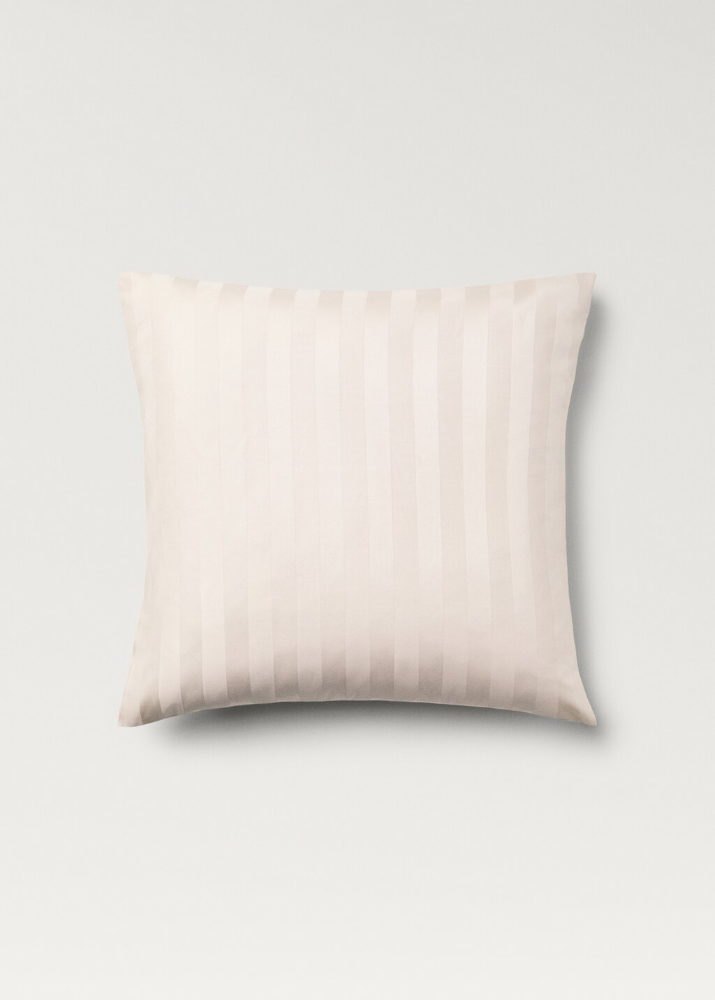 Multistripe satin pillowcase 60x60cm - Beige