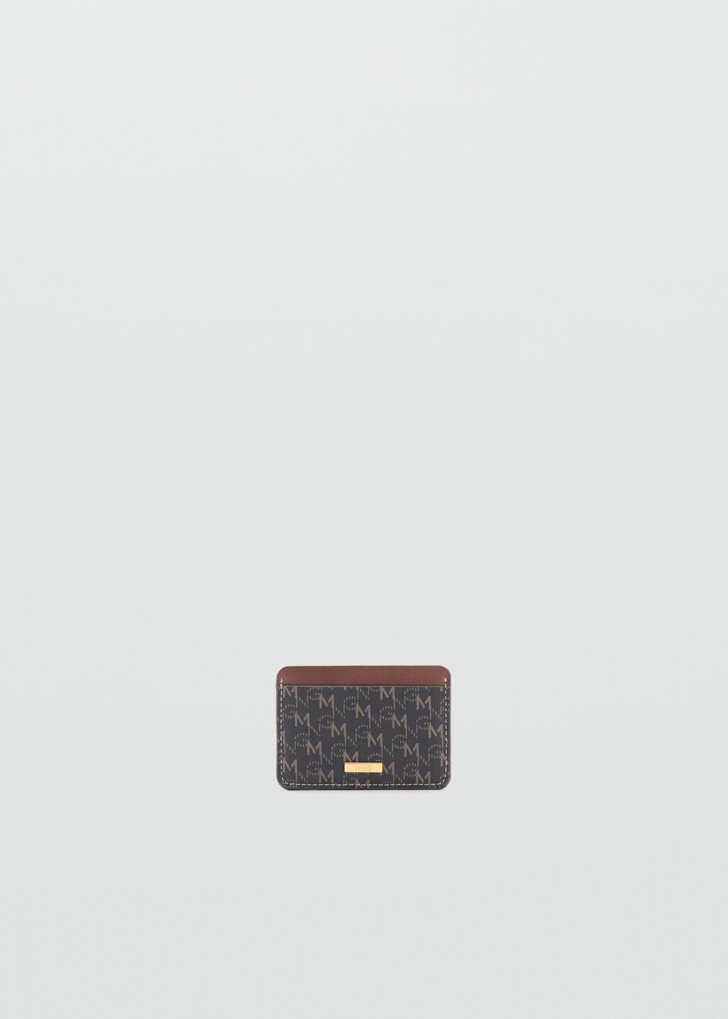 Card holder with printed logo - Brown