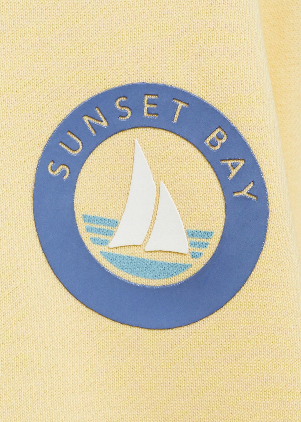 Cotton-blend printed sweatshirt - Yellow