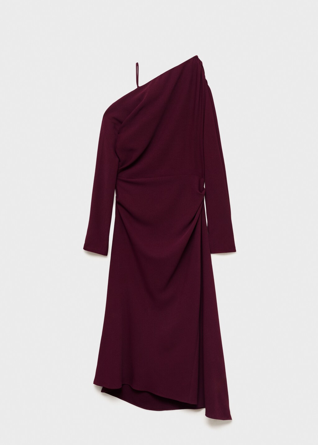 Asymmetrical midi-dress - Wine