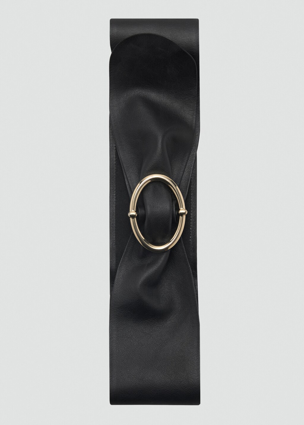 Leather obi belt - Black