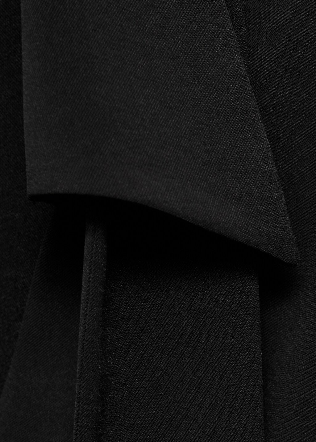 Wrap dress with shirt collar - Black