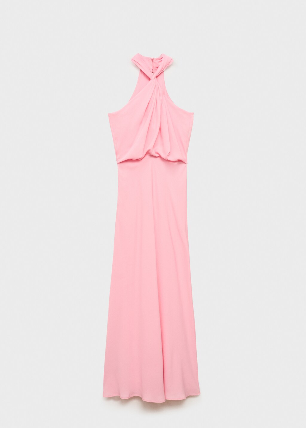 Halter dress with back opening - Pink
