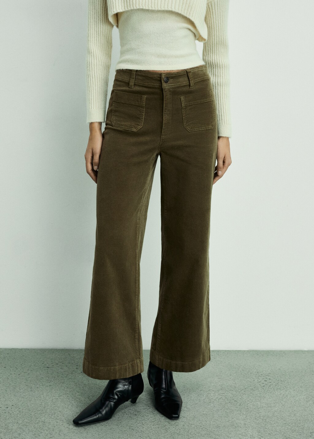 Catherin culotte corduroy trousers - Ecru