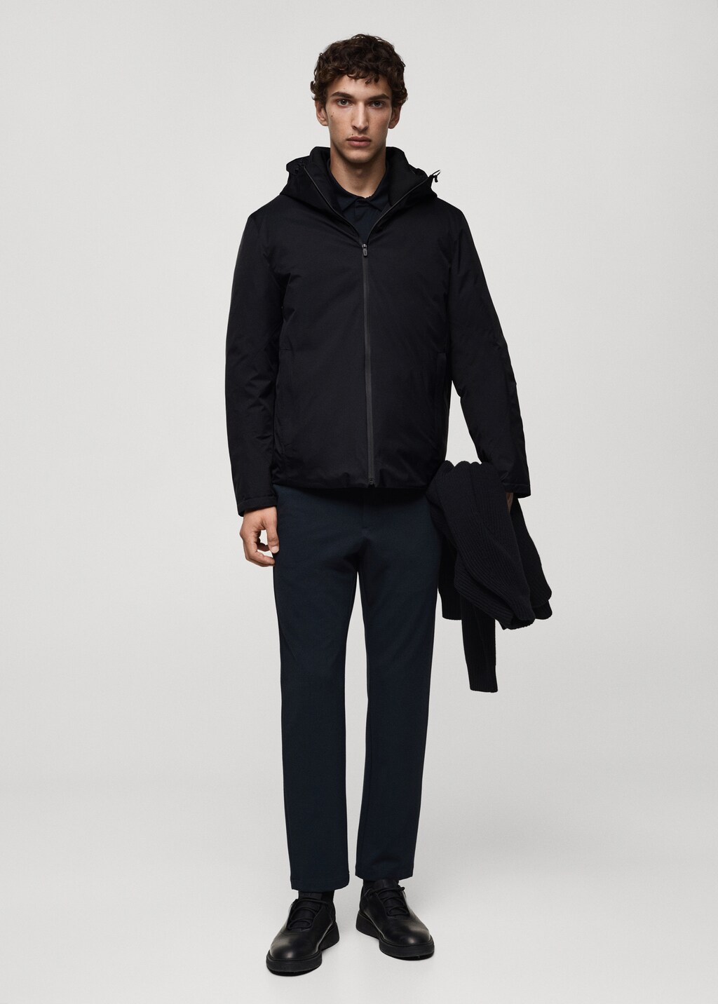 Thermoregulating waterproof padded anorak - Dark Navy