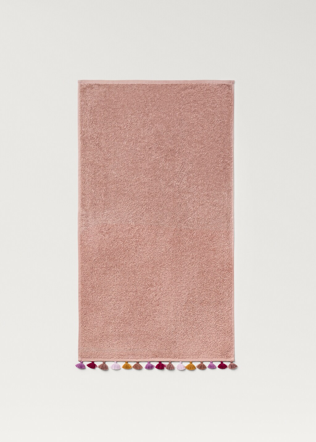 Children's washcloth cotton towel multicolor pompoms - Blue