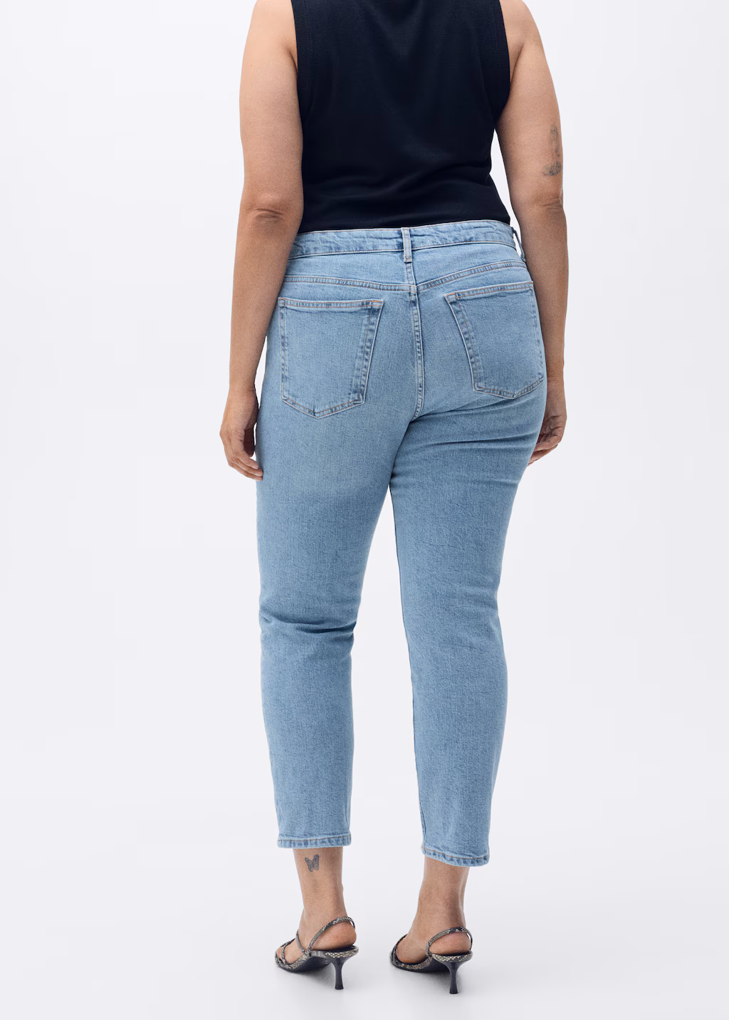 Claudia slim-fit cropped jeans - Open Grey