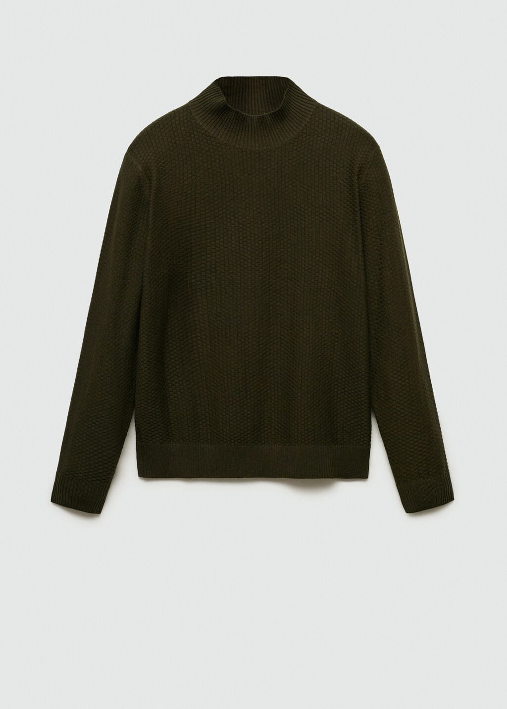 Cotton sweater with perkins-neck  structure - Sand