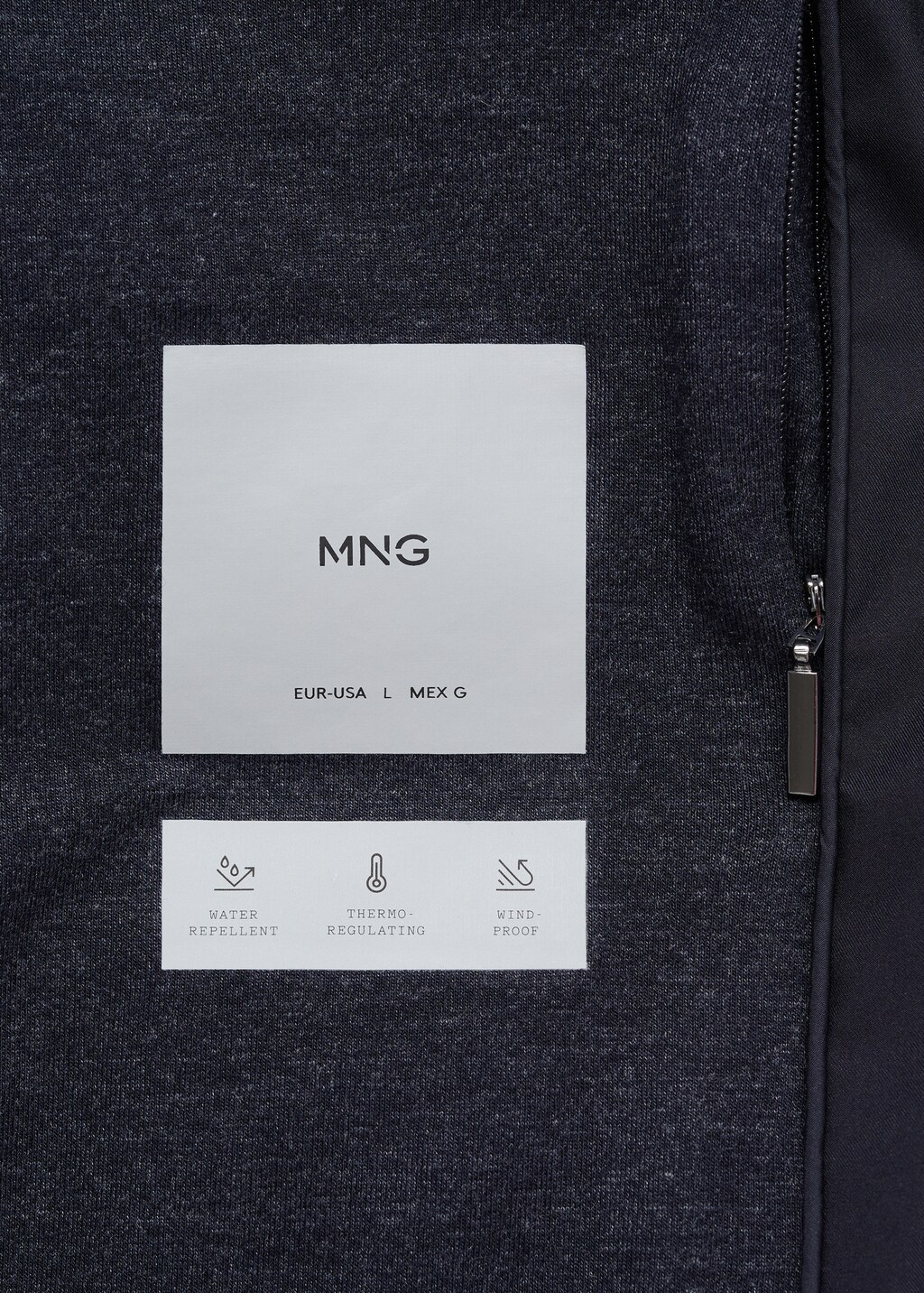 Water-repellent quilted coat - Dark Navy