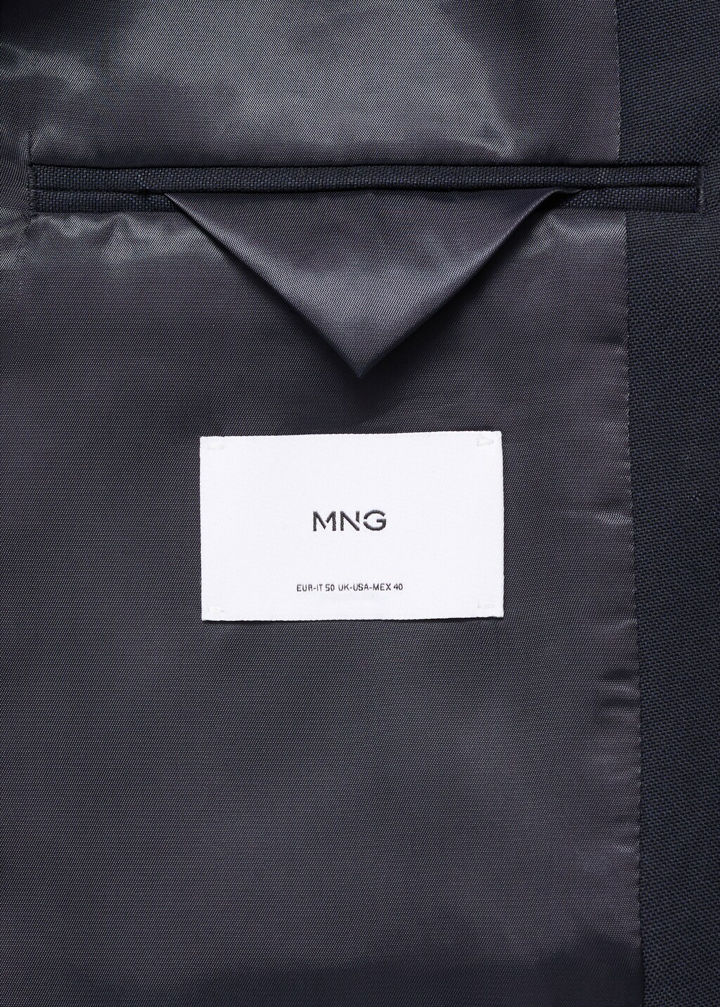 Slim fit double-breasted suit blazer - Dark Navy