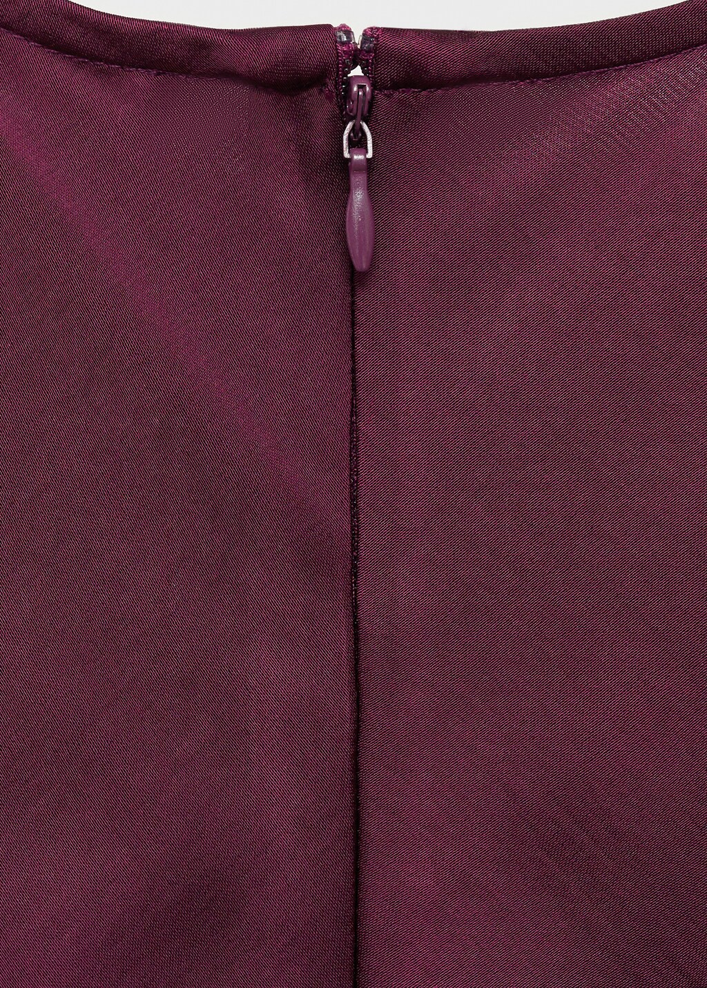 Satin dress with seam detail - Wine